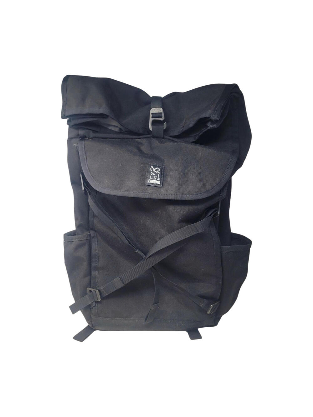 Chrome Industries Black Roll-Top Backpack Messenger Urban Commuter Bag